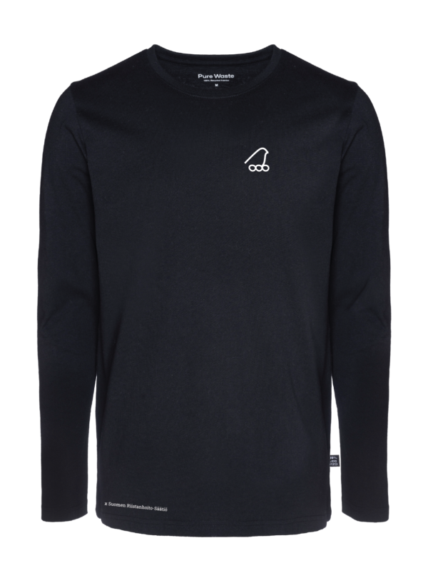 Pitkähihainen T-paita, musta. Pitkähihainen T-paita, musta.