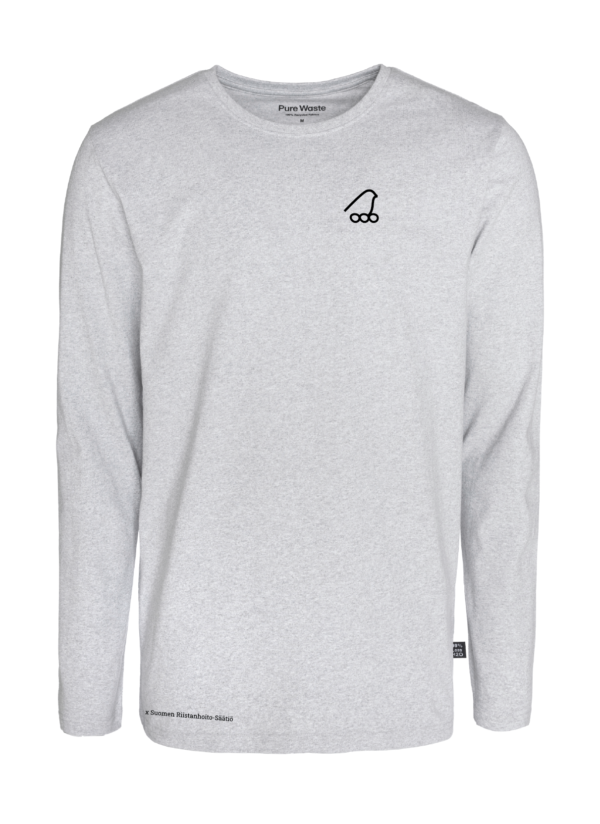 Pitkähihainen T-paita, harmaa. Pitkähihainen T-paita, harmaa.